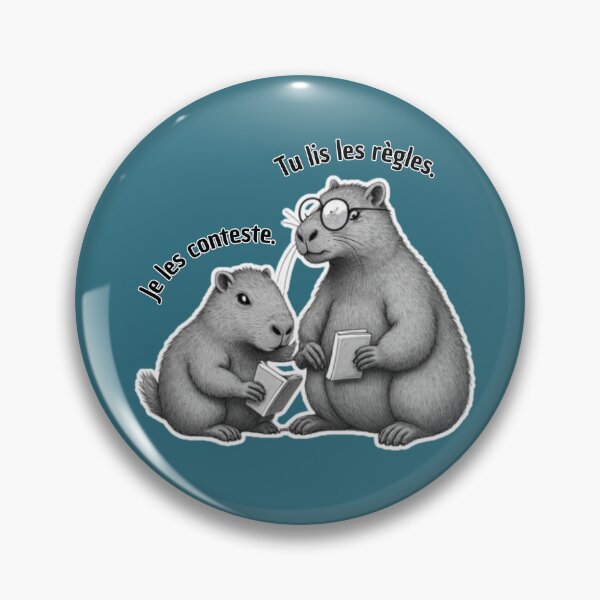 Item preview, You read the rules... FR | Pair of playing cabybaras in Victorian engraving style designed and sold by Love&Geek.
