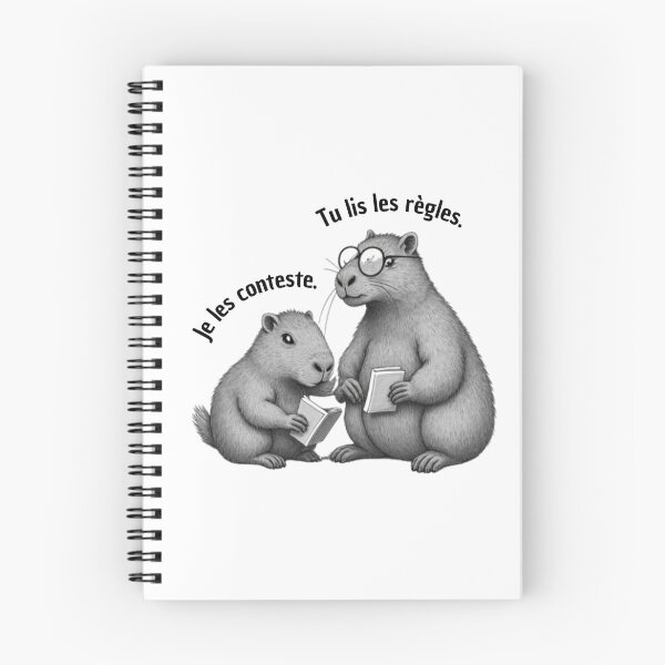 Item preview, You read the rules... FR | Pair of playing cabybaras in Victorian engraving style designed and sold by Love&Geek.