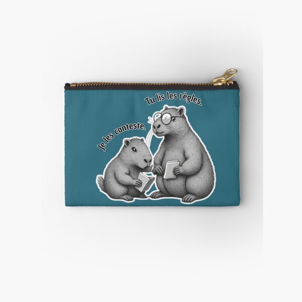 Item preview, You read the rules... FR | Pair of playing cabybaras in Victorian engraving style designed and sold by Love&Geek.