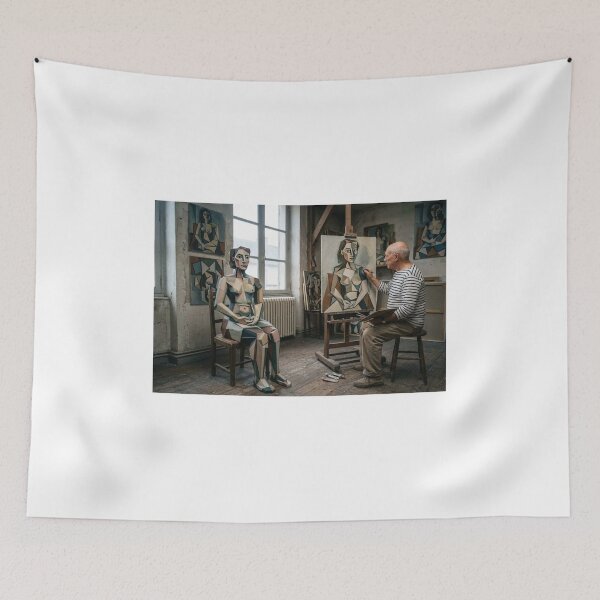 Item preview, Pablo Picasso and his Cubist Model designed and sold by Halifaxartguy.