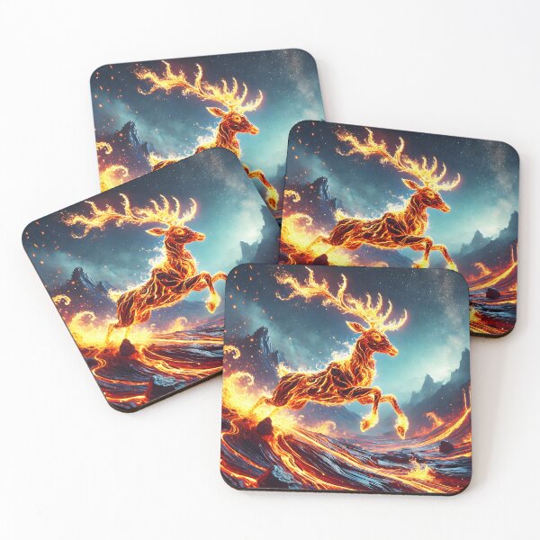 Item preview, Fire Deer, Ai Generated Art designed and sold by ACC .