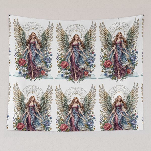 Item preview, Gothic Angel Wings Floral Art designed and sold by Sovereign Supply Co..