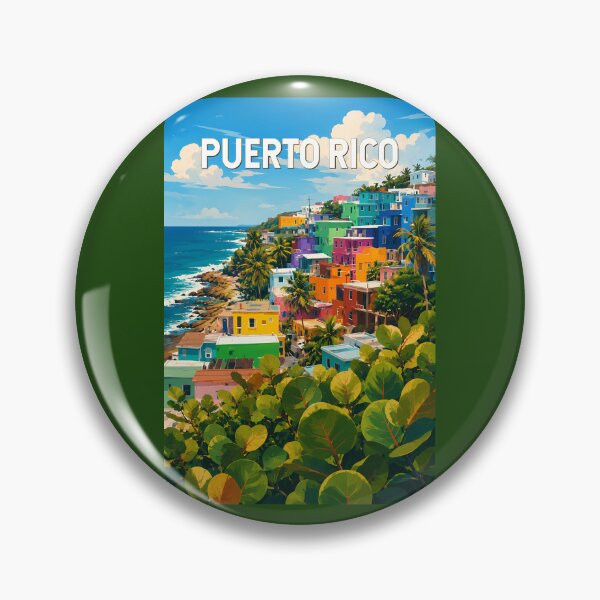 Item preview, Puerto Rico Illustration Travel Art Vintage designed and sold by KrisSidDesigns.