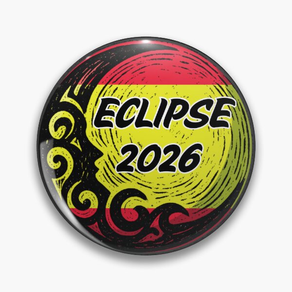 Item preview, Eclipse 2026 Spain Solar Eclipse Vintage Design designed and sold by stickersrafisa.