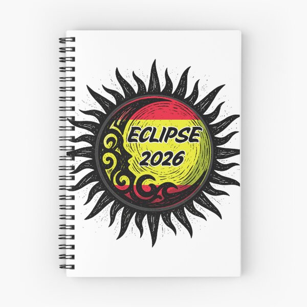 Item preview, Eclipse 2026 Spain Solar Eclipse Vintage Design designed and sold by stickersrafisa.