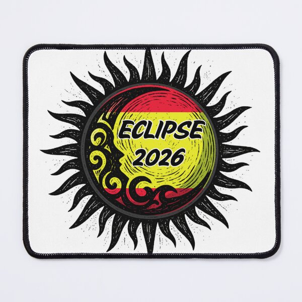 Item preview, Eclipse 2026 Spain Solar Eclipse Vintage Design designed and sold by stickersrafisa.