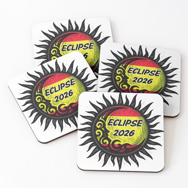 Item preview, Eclipse 2026 Spain Solar Eclipse Vintage Design designed and sold by stickersrafisa.