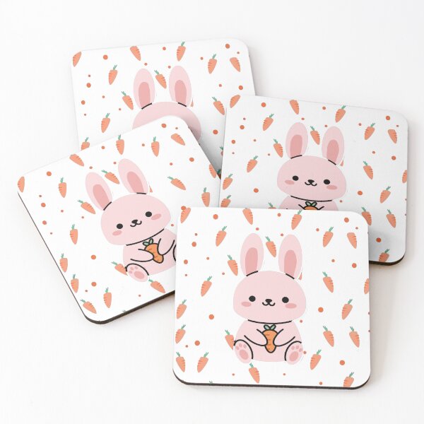 Item preview, Cute Kawaii Bunny with Carrots Pattern designed and sold by BileyStudios.