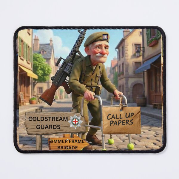 Item preview, Coldstream Guards call up zimmer frame brigade designed and sold by Bootneckstore.