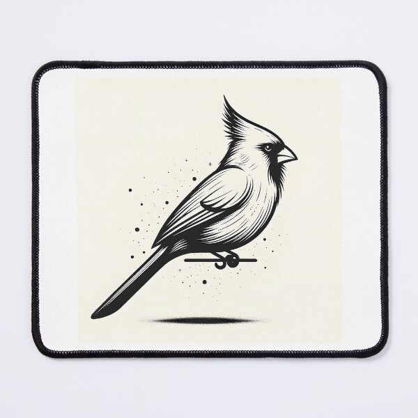 Item preview, Minimalist Black-and-White Bird Illustration designed and sold by PandaTShirtShop.