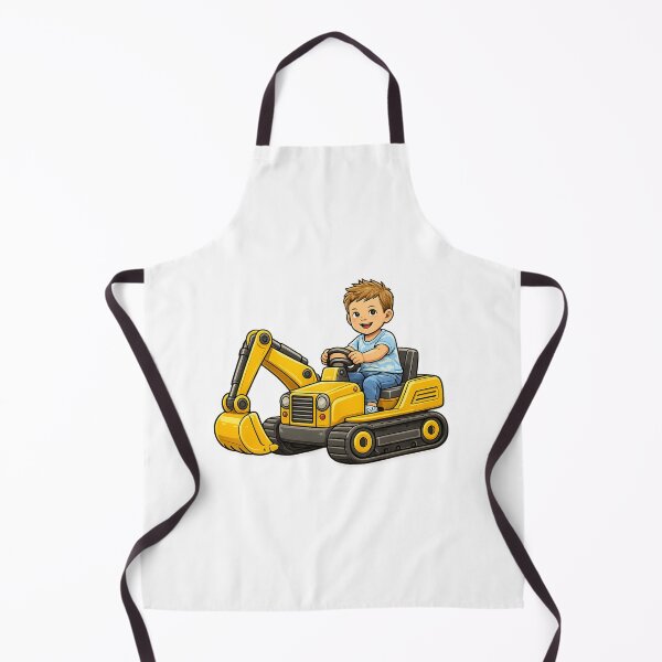 Item preview, Boy in a yellow excavator. designed and sold by kdhill.