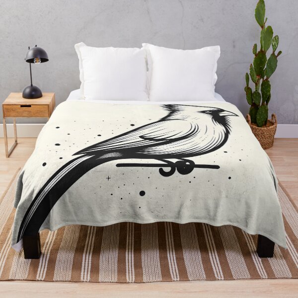 Item preview, Minimalist Black-and-White Bird Illustration designed and sold by PandaTShirtShop.