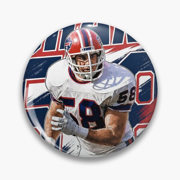 Item preview, Buffalo Defensive Legend No. 58 – Retro 90s Football Linebacker Art designed and sold by Thogan0416.