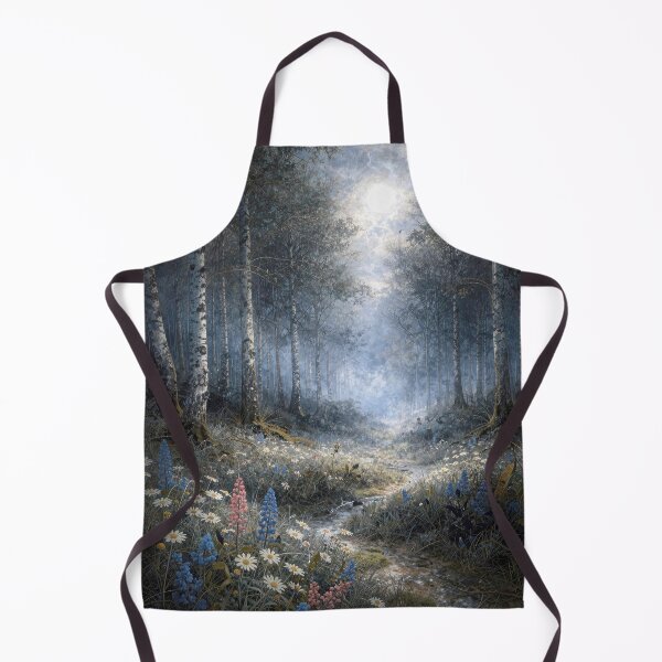 Item preview, Wildflowers in a Moonlit Birch Forest designed and sold by Maria Dryfhout.