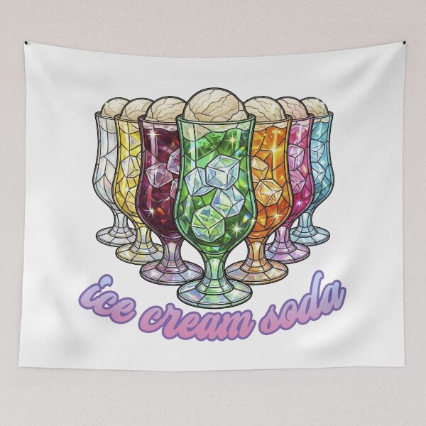 Item preview, Ice cream soda - stained glass style - designed and sold by LOVEARTDESIGN.