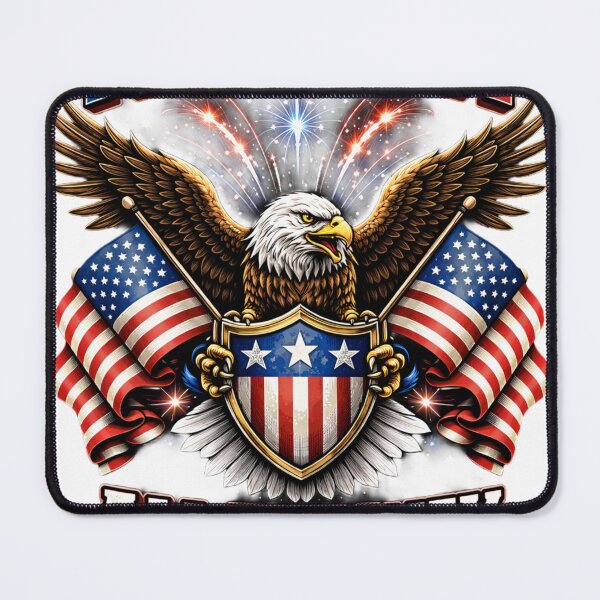 Item preview, America All The Way Patriotic Eagle T-Shirt designed and sold by INVIKETOS.