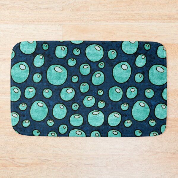 Item preview, Graphic ocean bubbles pattern, sky blue and dark blue abstract bubbles designed and sold by NadiaChevrel.