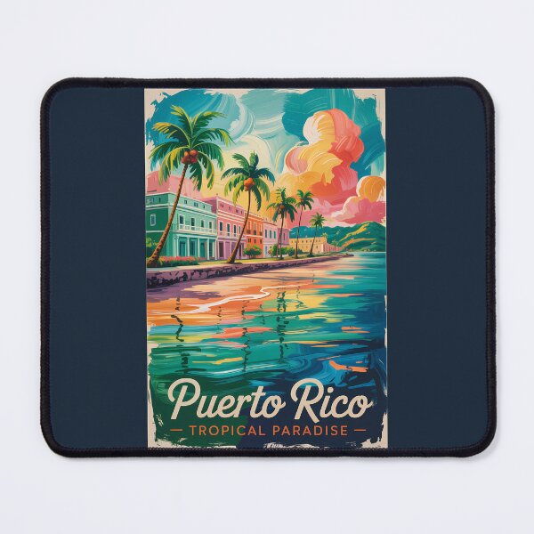 Item preview, Puerto Rico Painterly Illustration Travel Art Vintage designed and sold by KrisSidDesigns.