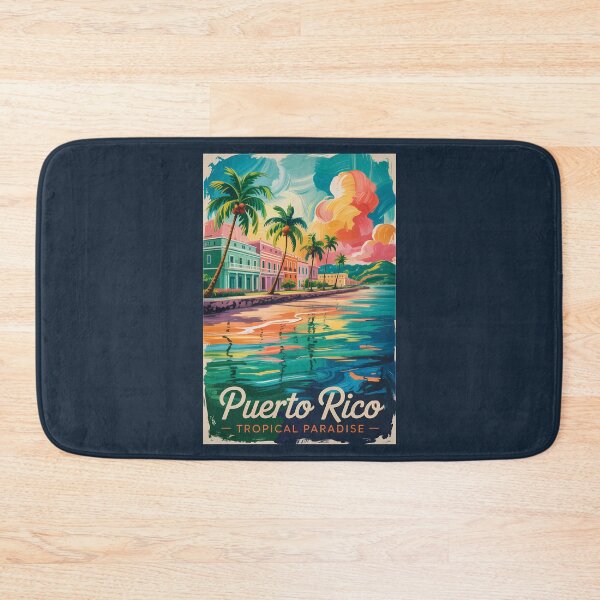 Item preview, Puerto Rico Painterly Illustration Travel Art Vintage designed and sold by KrisSidDesigns.