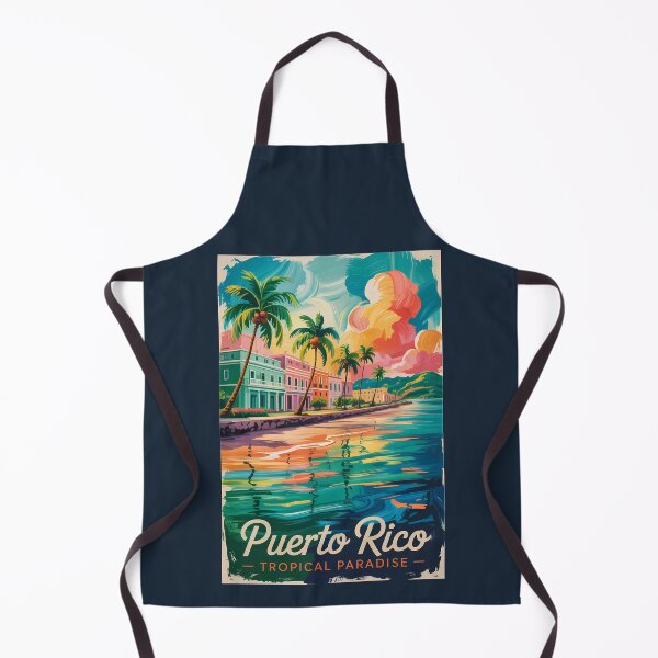 Item preview, Puerto Rico Painterly Illustration Travel Art Vintage designed and sold by KrisSidDesigns.
