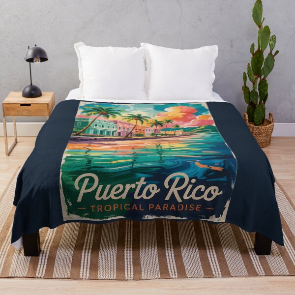 Item preview, Puerto Rico Painterly Illustration Travel Art Vintage designed and sold by KrisSidDesigns.