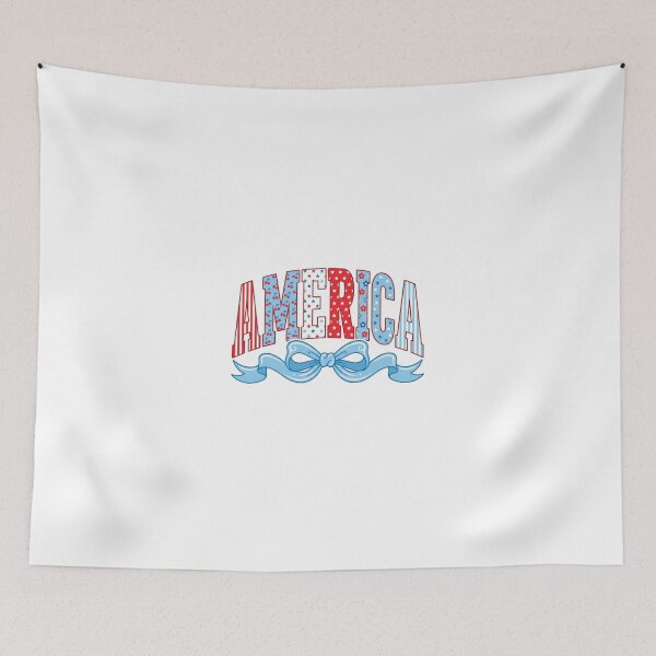 Item preview, Patriotic America Red White Blue Stars Stripes Bow Art designed and sold by longngusuc.