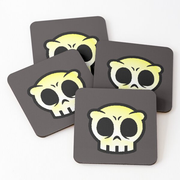 Item preview, Yellow Skull Kawaii Skull Minimal designed and sold by AstronautMerch.