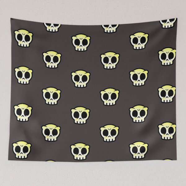 Item preview, Yellow Skull Kawaii Skull Minimal designed and sold by AstronautMerch.