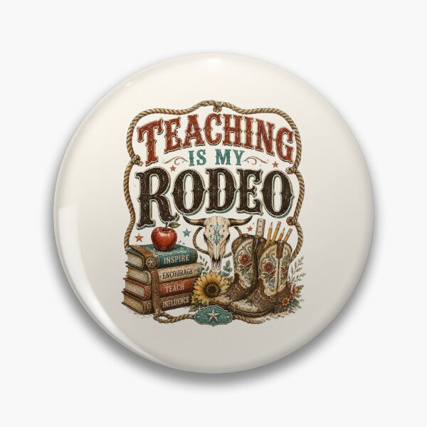 Item preview, Enseñar es mi orgullo de maestro de rodeo del Oeste. designed and sold by Chic_Clip_Craft.