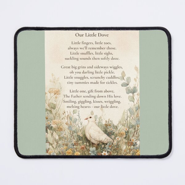 Item preview, Our Little Dove | Baby Poem Wall Art | Christian Nursery Print designed and sold by Bound for Wonder.