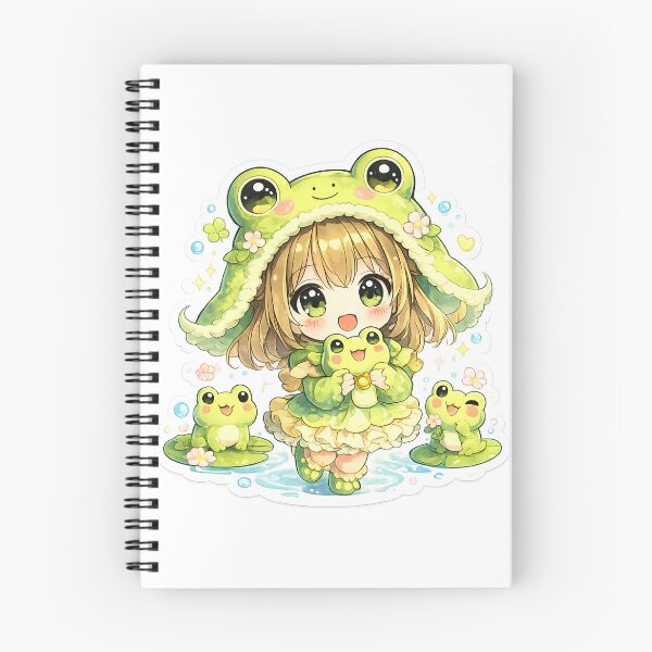 Item preview, Kawaii Frog Girl Chibi Sticker designed and sold by PixelMood Stickers.