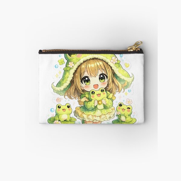 Item preview, Kawaii Frog Girl Chibi Sticker designed and sold by PixelMood Stickers.