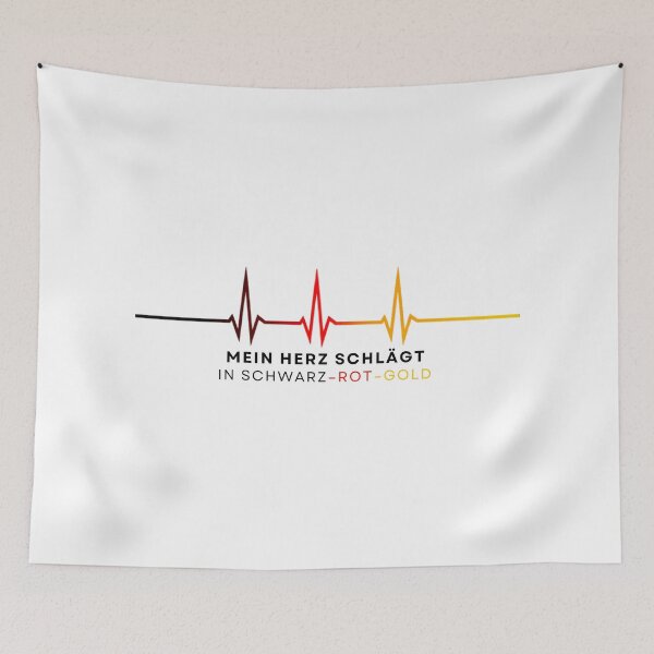 Item preview, My heart beats in black, red, and gold | Germany Fan Shirt Football Patriotic designed and sold by FashionFlairLab.