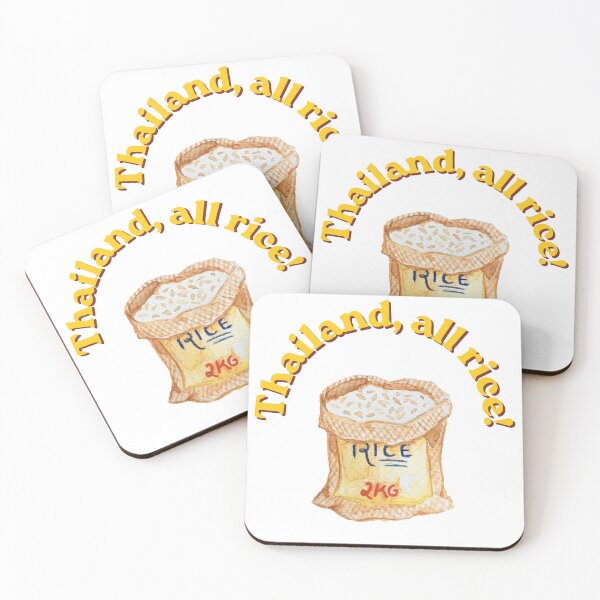Item preview, Thailand, All Rice! Funny Rice Pun Design designed and sold by Lazycocoon.