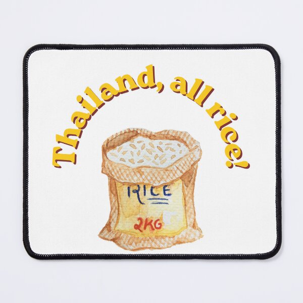 Item preview, Thailand, All Rice! Funny Rice Pun Design designed and sold by Lazycocoon.
