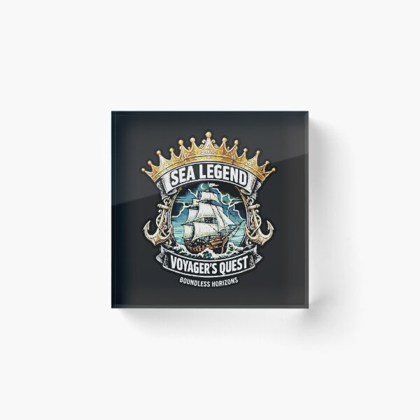 Item preview, Sea Legend Voyager's Quest Nautical Adventure Emblem designed and sold by SEOSipan.
