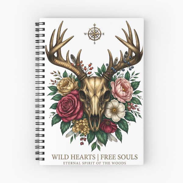 Item preview, Wild Hearts Floral Deer Skull designed and sold by Sovereign Supply Co..