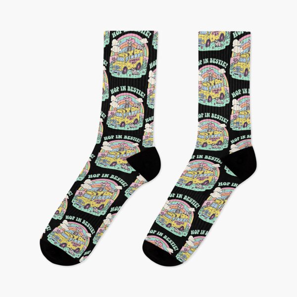 Item preview, Hop In Bestie Struggle Bus Skeleton Cowboy Funny Rainbow Meme designed and sold by alidiaa.