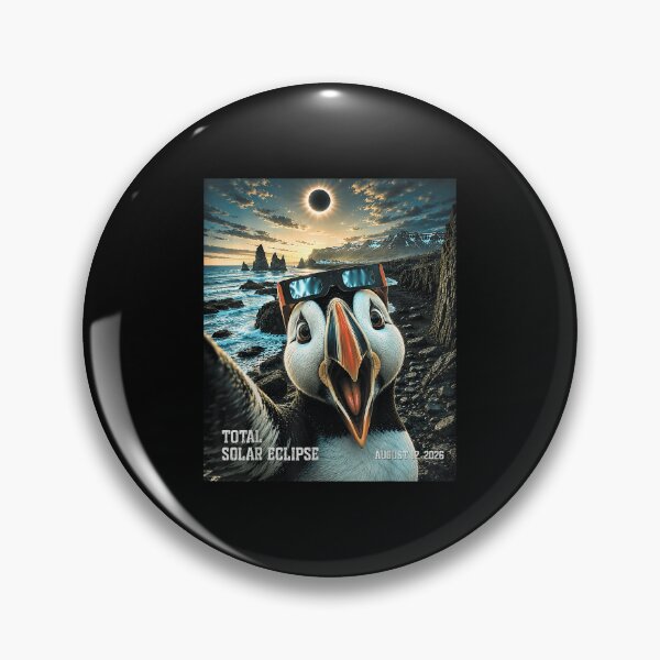 Item preview, Total Solar Eclipse 2026 Puffin Bird Selfie Iceland Eclipse August 12 2026 designed and sold by alidiaa.