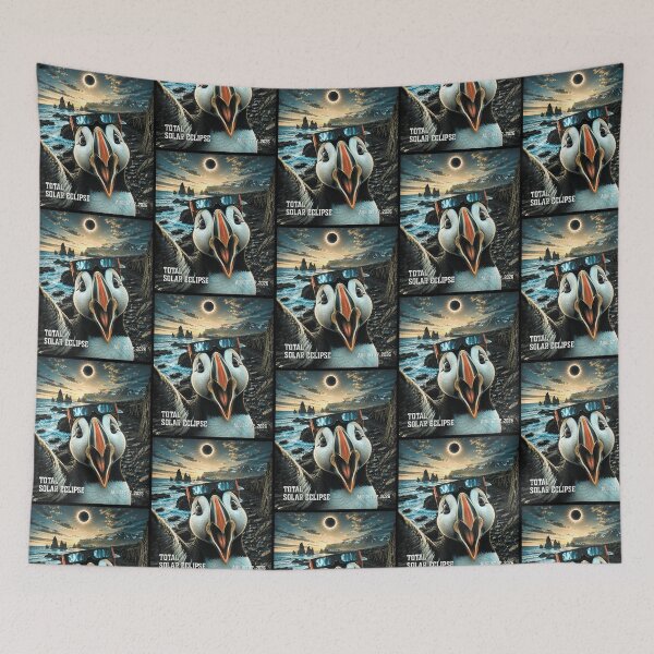 Item preview, Total Solar Eclipse 2026 Puffin Bird Selfie Iceland Eclipse August 12 2026 designed and sold by alidiaa.
