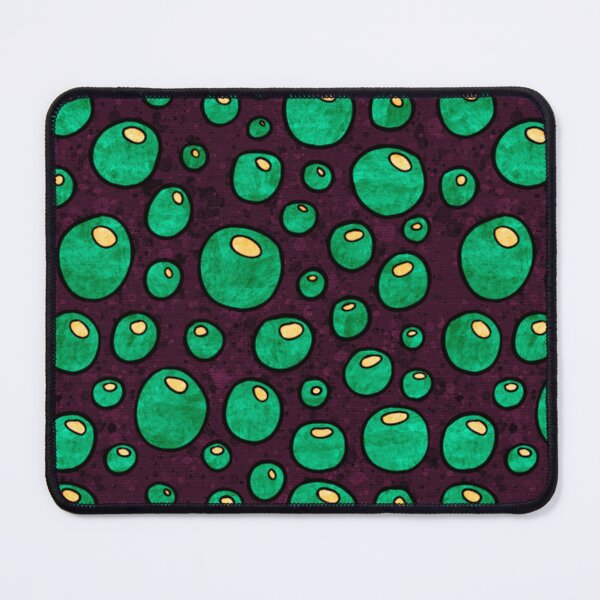Item preview, Graphic green poison bubbles pattern, emerald green and dark purple abstract bubbles designed and sold by NadiaChevrel.