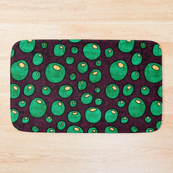 Item preview, Graphic green poison bubbles pattern, emerald green and dark purple abstract bubbles designed and sold by NadiaChevrel.