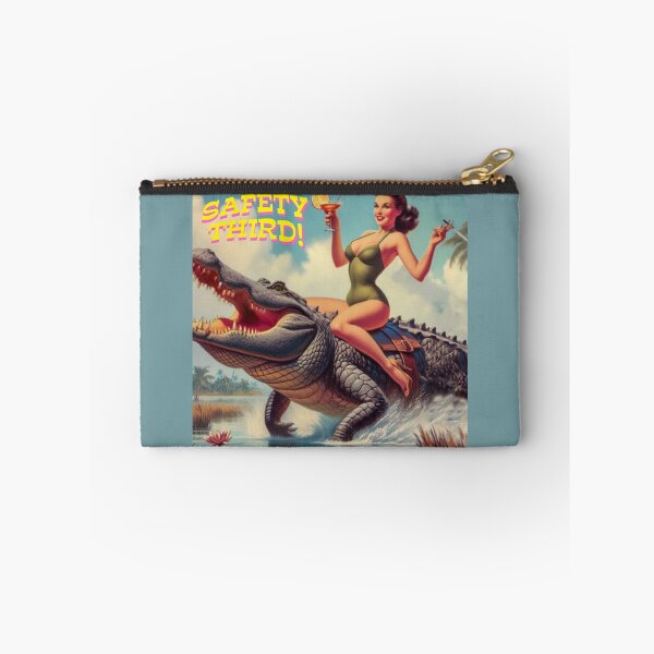 Item preview, Vintage Postcard Gator Rodeo Safety Third Spoof designed and sold by Larry Oates.