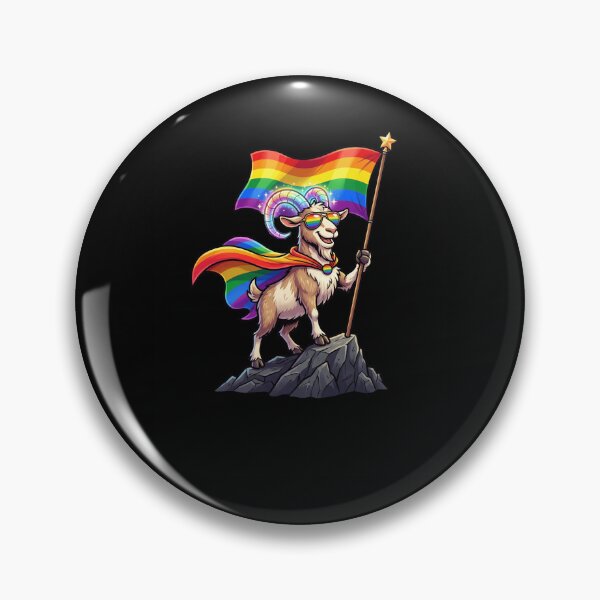 Item preview, Proud Goat Rainbow Flag LGBTQ Pride Supporter designed and sold by snowry.