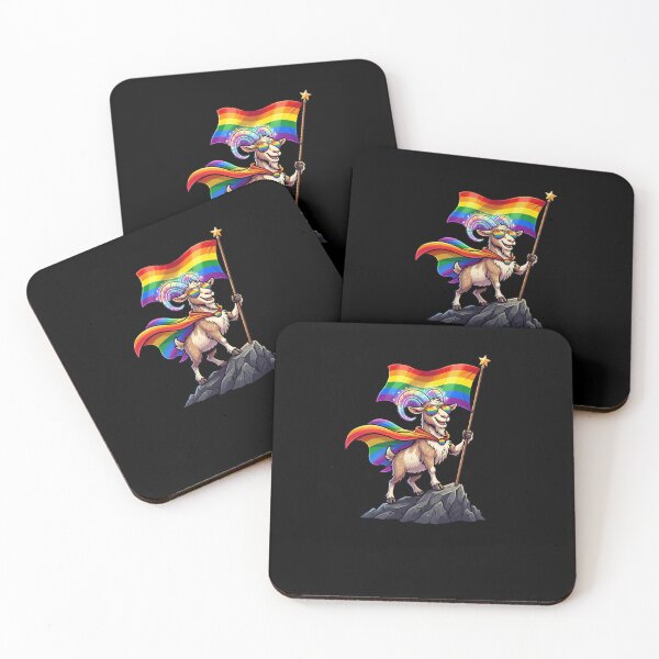 Item preview, Proud Goat Rainbow Flag LGBTQ Pride Supporter designed and sold by snowry.