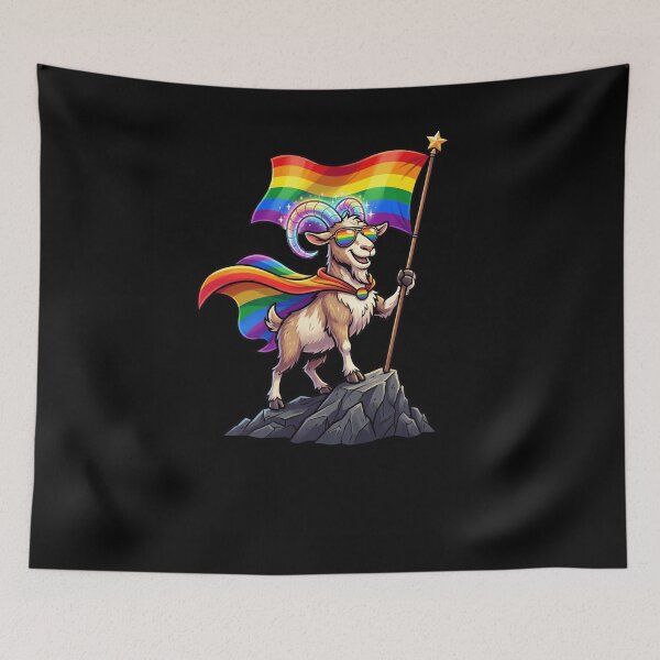 Item preview, Proud Goat Rainbow Flag LGBTQ Pride Supporter designed and sold by snowry.