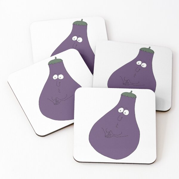 Item preview, Funny Eggplant Quirky Veggie Gang Cartoon – Cute Kawaii Food Sticker Meme Art designed and sold by MyxaART.
