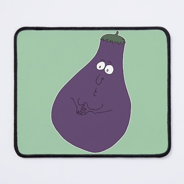 Item preview, Funny Eggplant Quirky Veggie Gang Cartoon – Cute Kawaii Food Sticker Meme Art designed and sold by MyxaART.