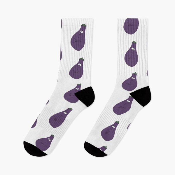 Item preview, Funny Eggplant Quirky Veggie Gang Cartoon – Cute Kawaii Food Sticker Meme Art designed and sold by MyxaART.