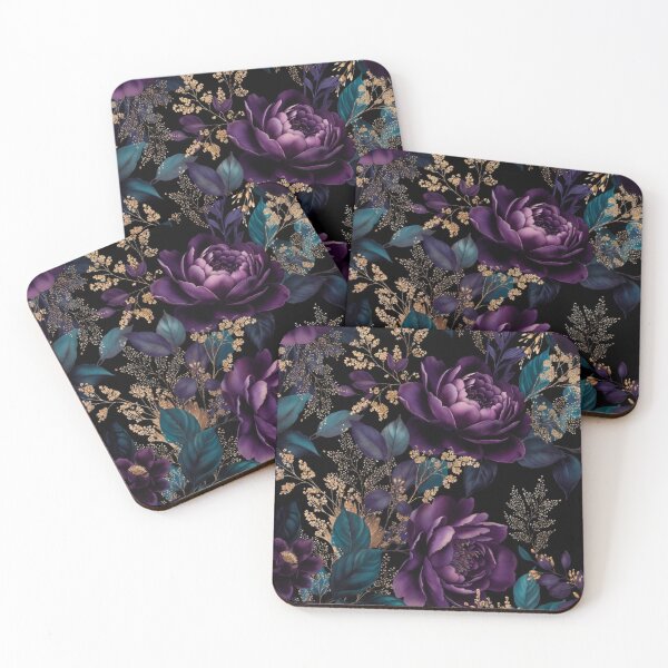 Item preview, Amethyst Midnight Garden | Purple Peony Floral Pattern | Luxury Botanical Flower Design designed and sold by GalleryPeak.